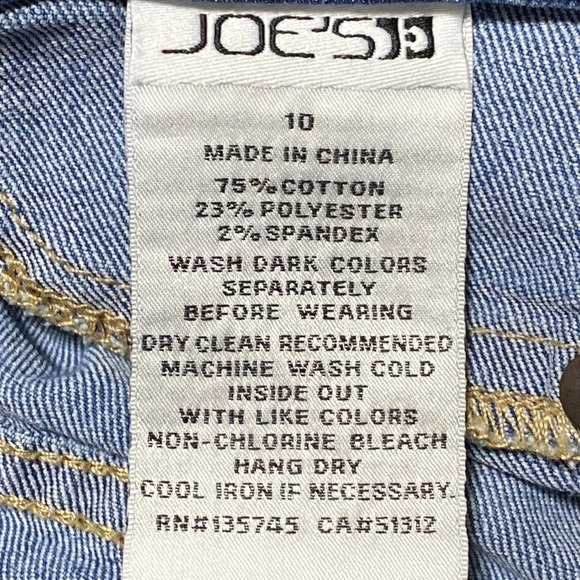 Joe's Jeans Ever Blue Skinny Jeans Mid Rise Kid's Size 10 - Picture 8 of 8